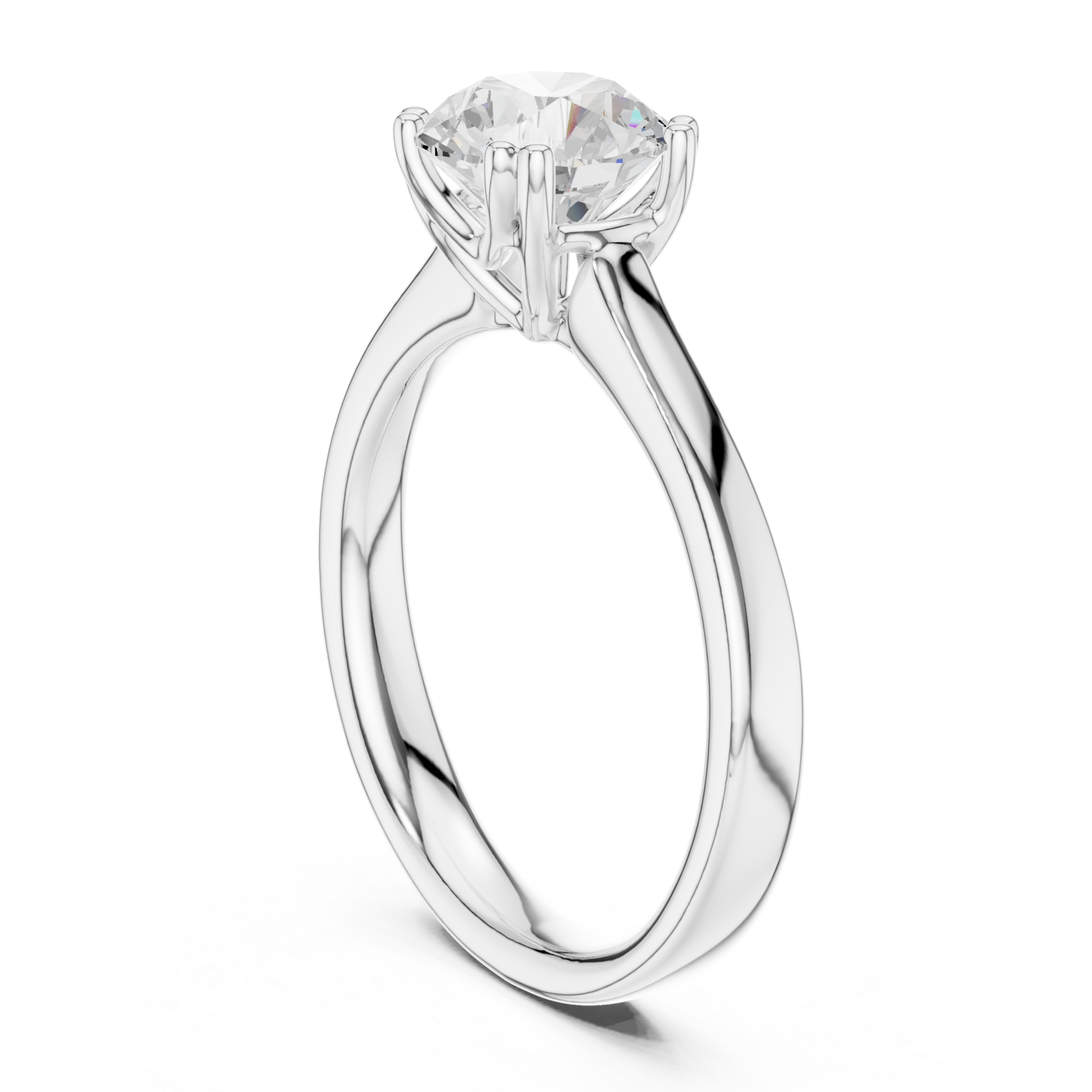  White Gold Enchanted Light Gleam Promise Ring Left View