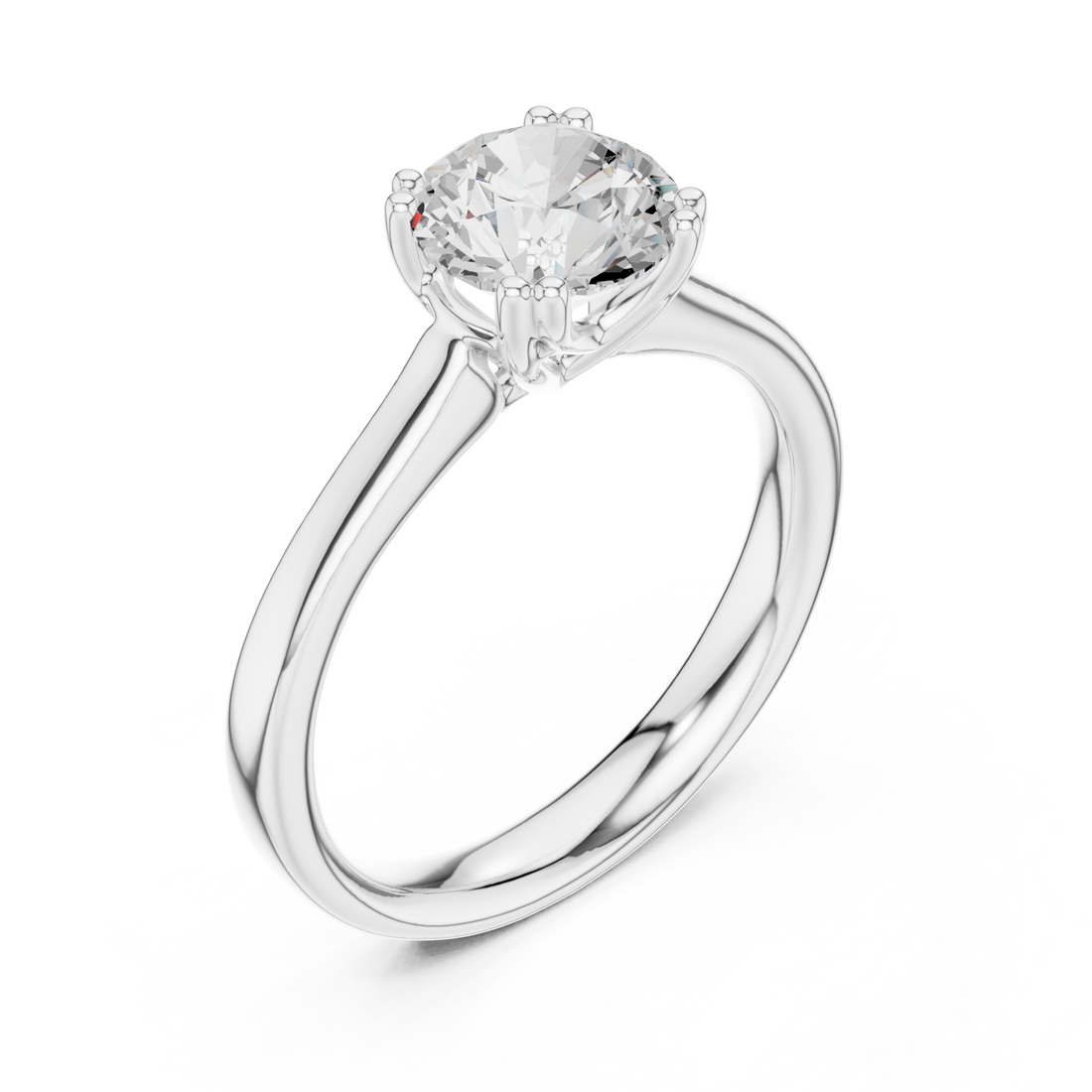  White Gold Enchanted Light Gleam Promise Ring Right View
