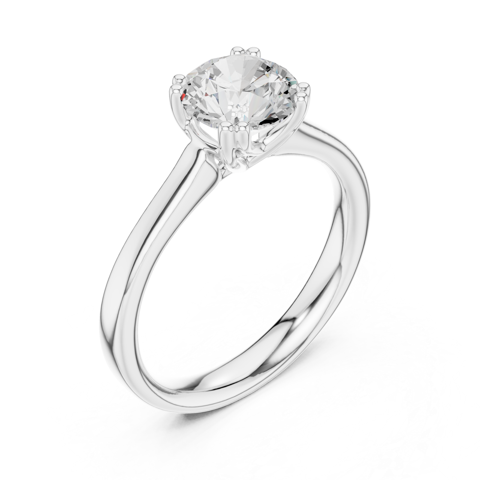  White Gold Enchanted Light Gleam Promise Ring Right View