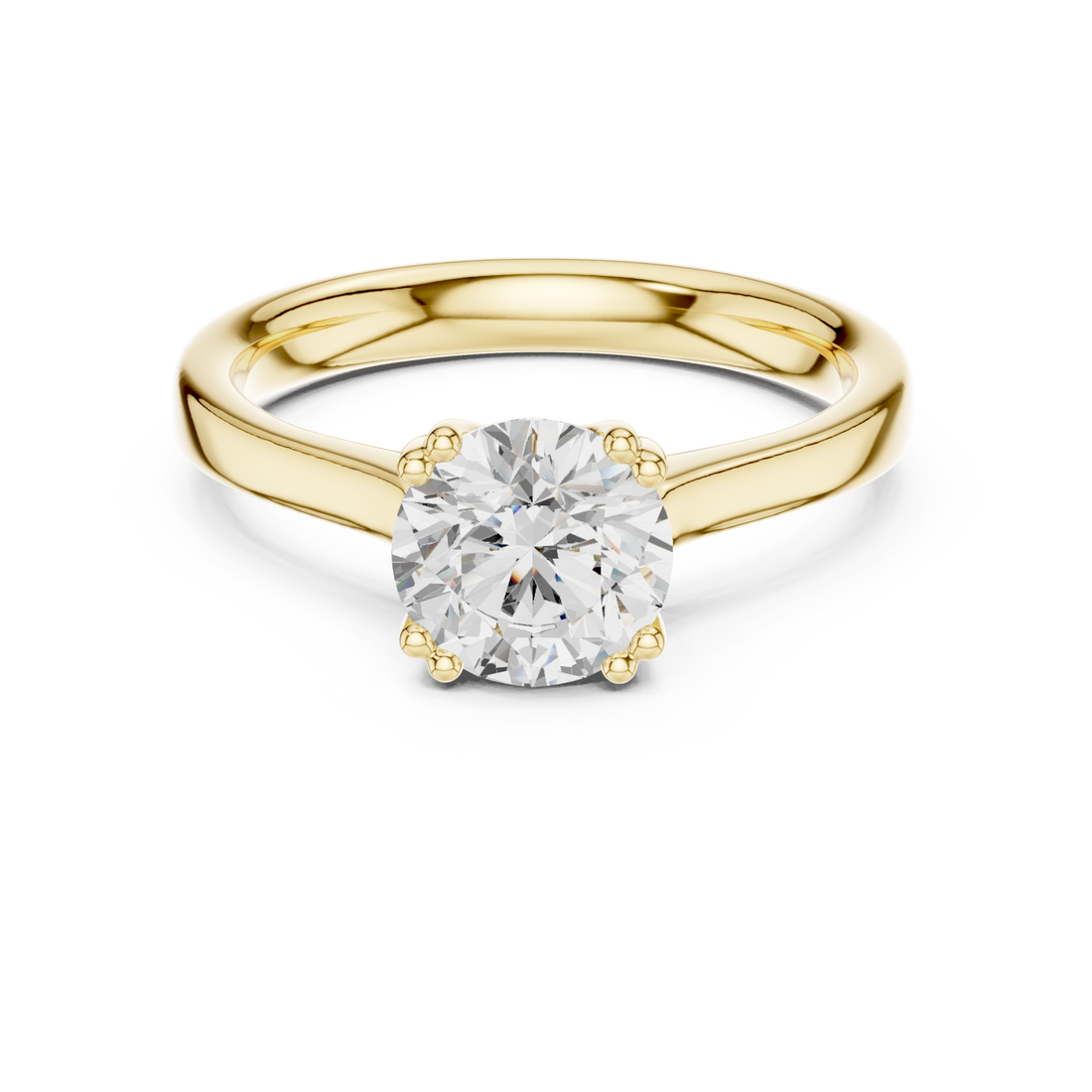 Gold Enchanted Light Gleam Promise Ring Right View