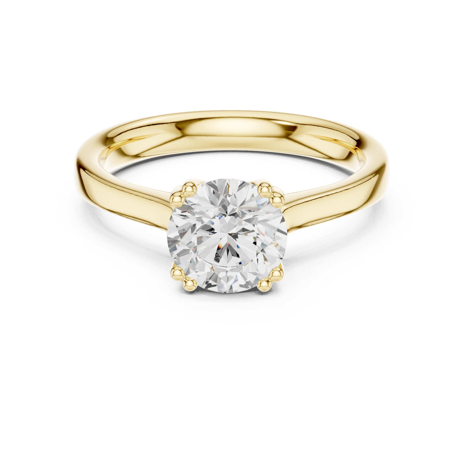  Gold Enchanted Light Gleam Promise Ring Front View