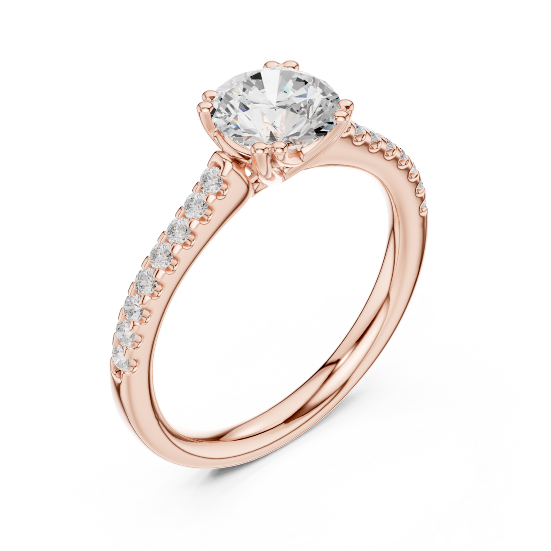  Rose Gold Eternal Symphony Sparkle Band Ring Right View