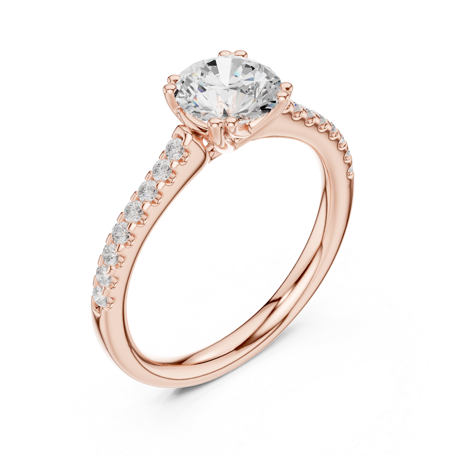  Rose Gold Eternal Symphony Sparkle Band Ring Right View