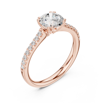  Rose Gold Eternal Symphony Sparkle Band Ring Right View