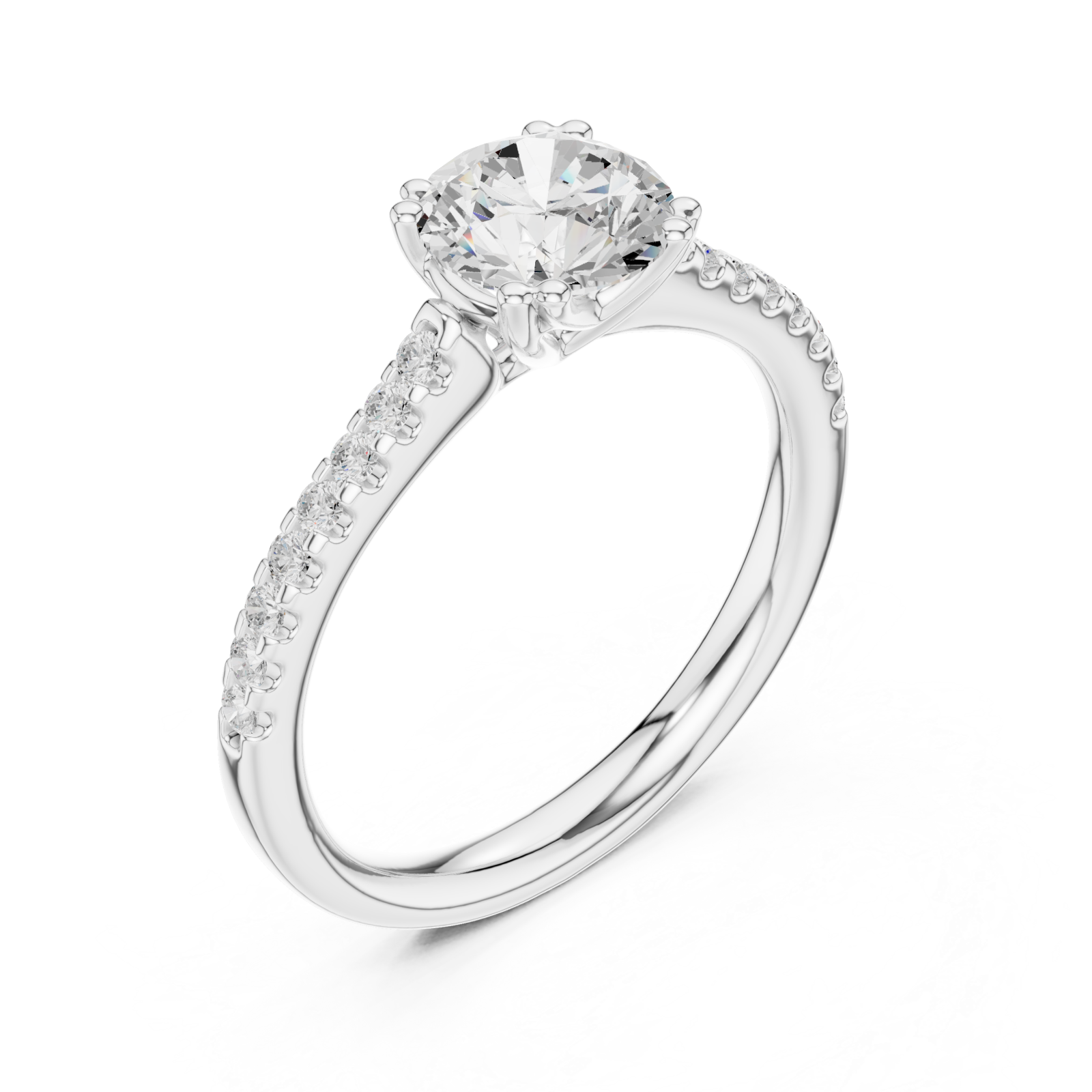 White Gold Eternal Symphony Sparkle Band Ring Right View