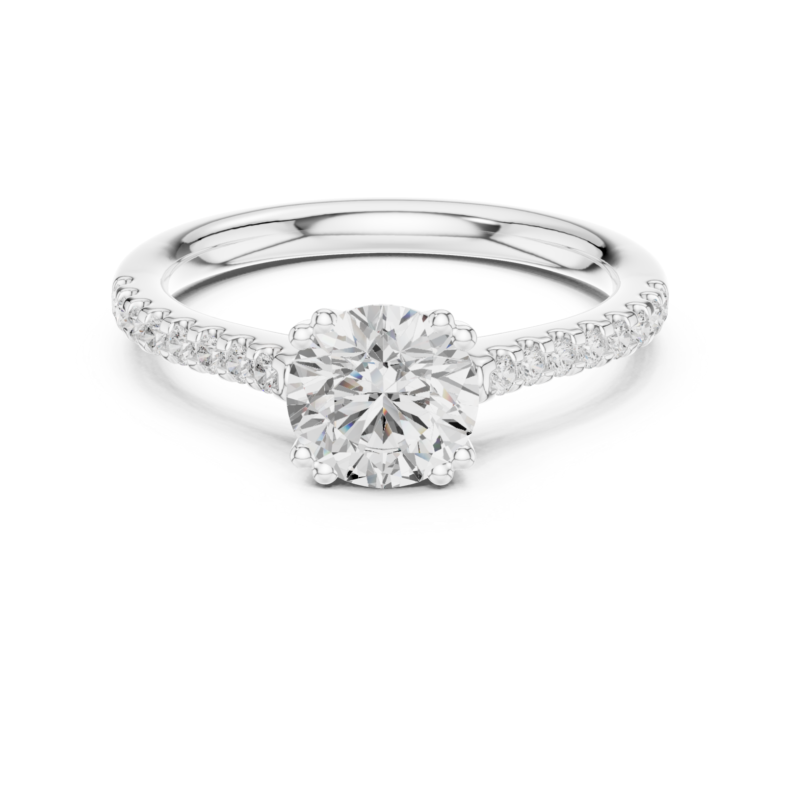  White Gold Eternal Symphony Sparkle Band Ring Front View