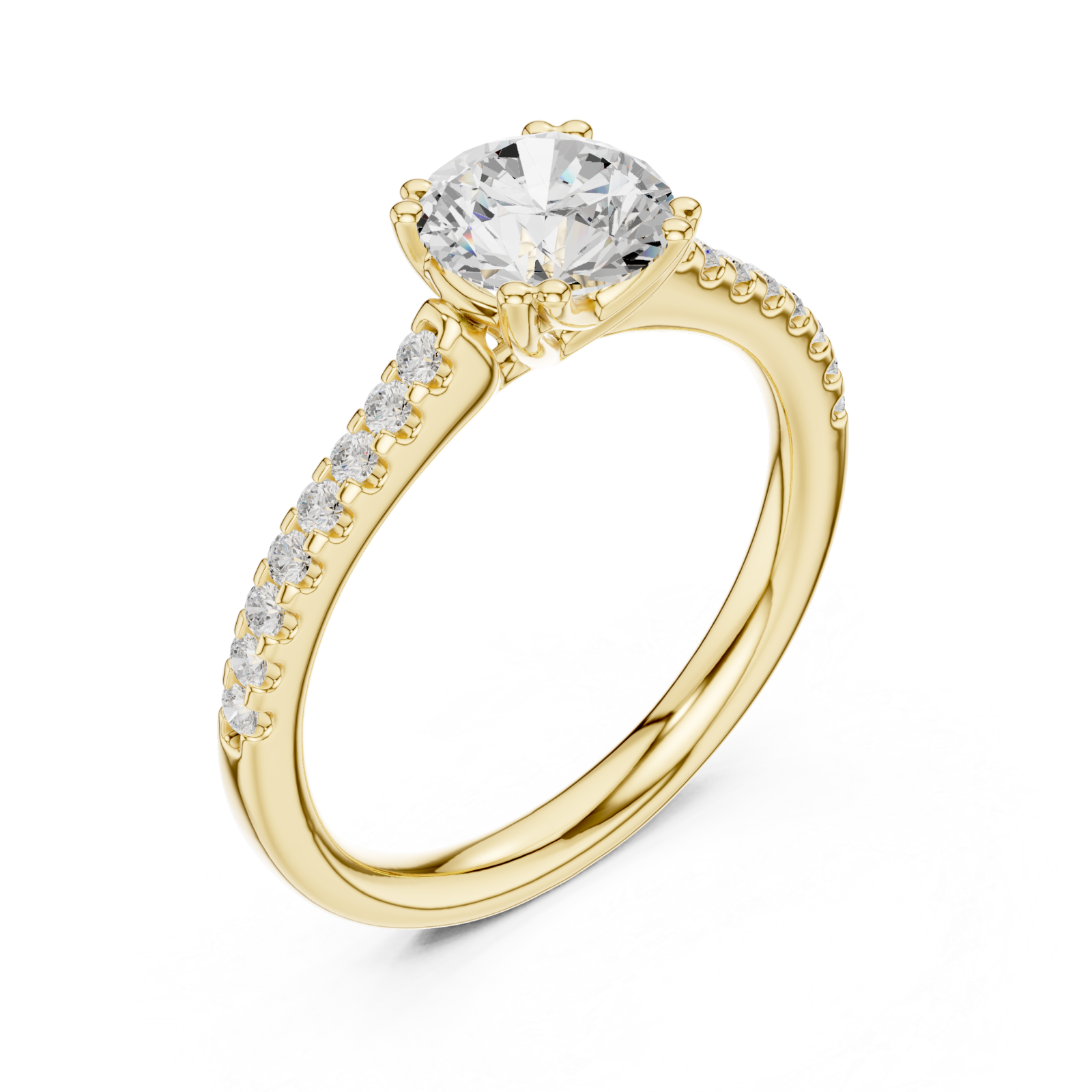 Gold Eternal Symphony Sparkle Band Ring Right View