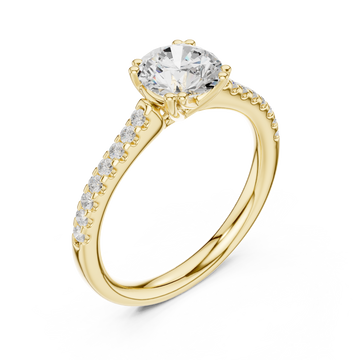 Gold Eternal Symphony Sparkle Band Ring Right View