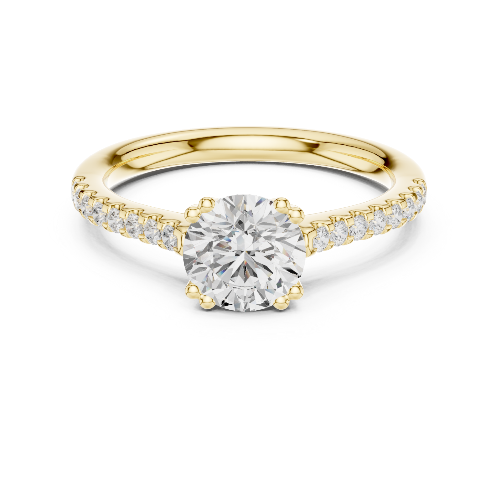  Gold Eternal Symphony Sparkle Band Ring Front View