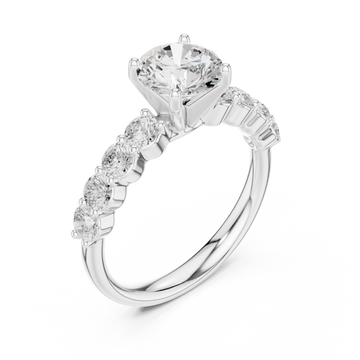  White Gold Celestial Flow Accent Band Ring Right View