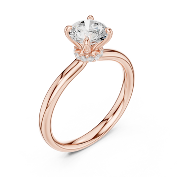  Rose Gold Celestial Harmony Solitaire Elegance Band Right View