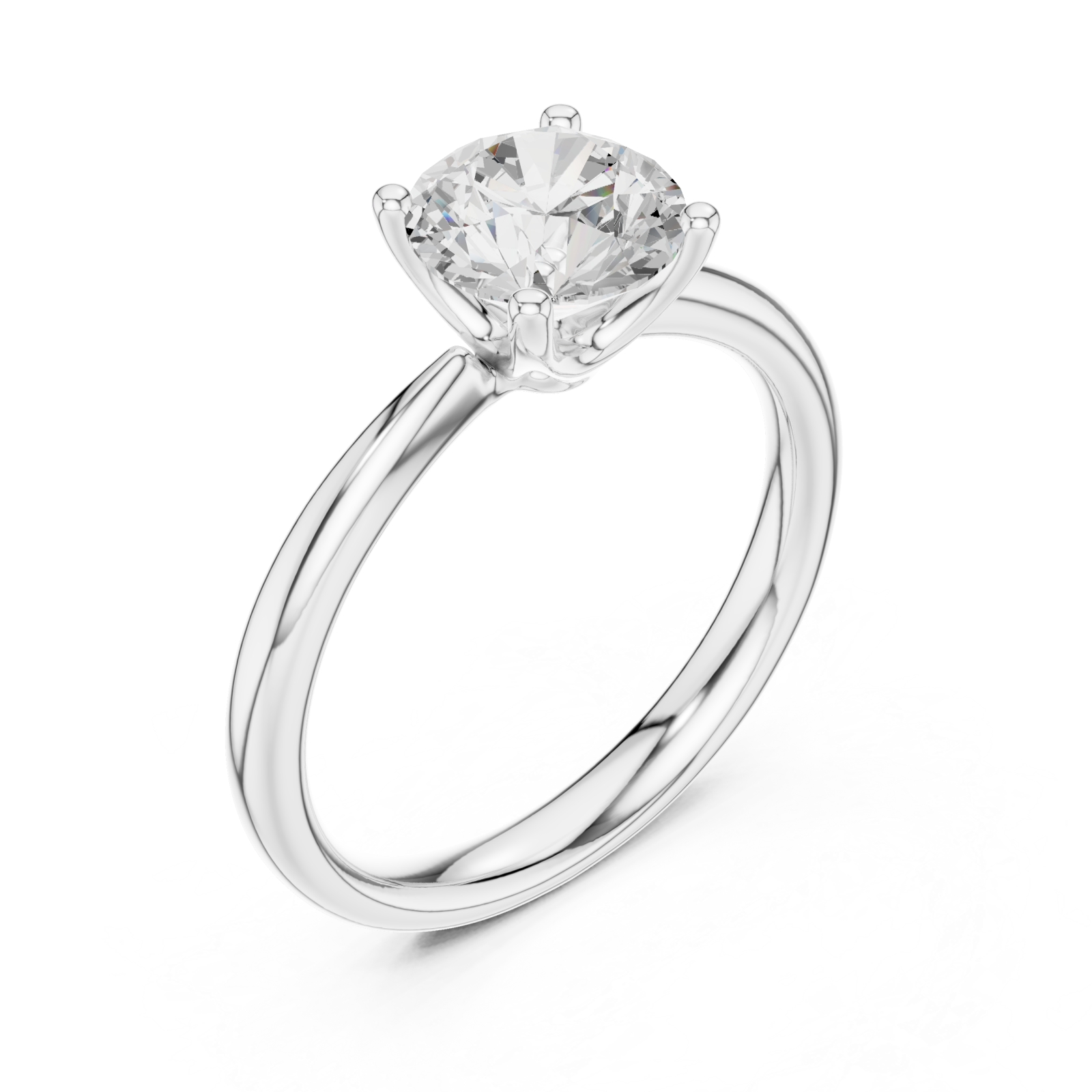  White Gold Eternal Grace Harmony Solitaire Band Ring Right View