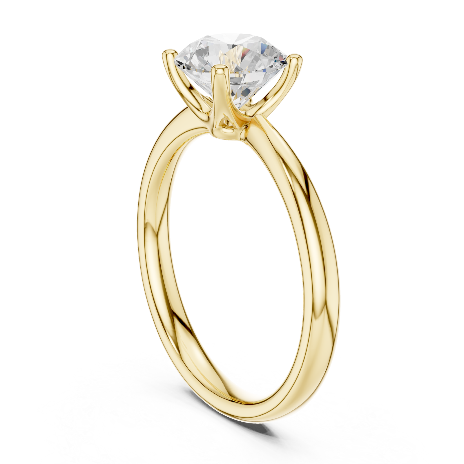  Gold Eternal Grace Harmony Solitaire Band Ring Left View