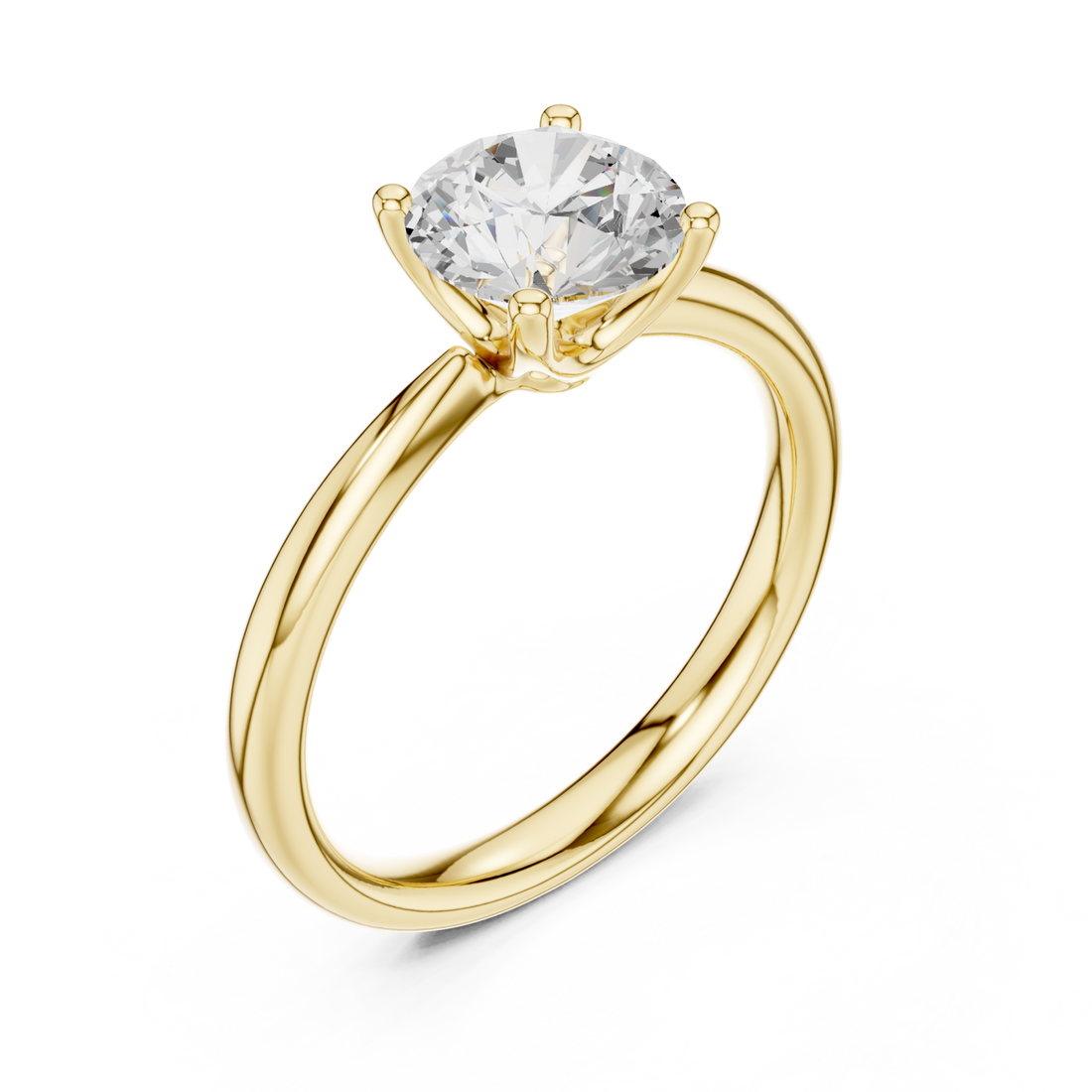Gold Eternal Grace Harmony Solitaire Band Ring Right View