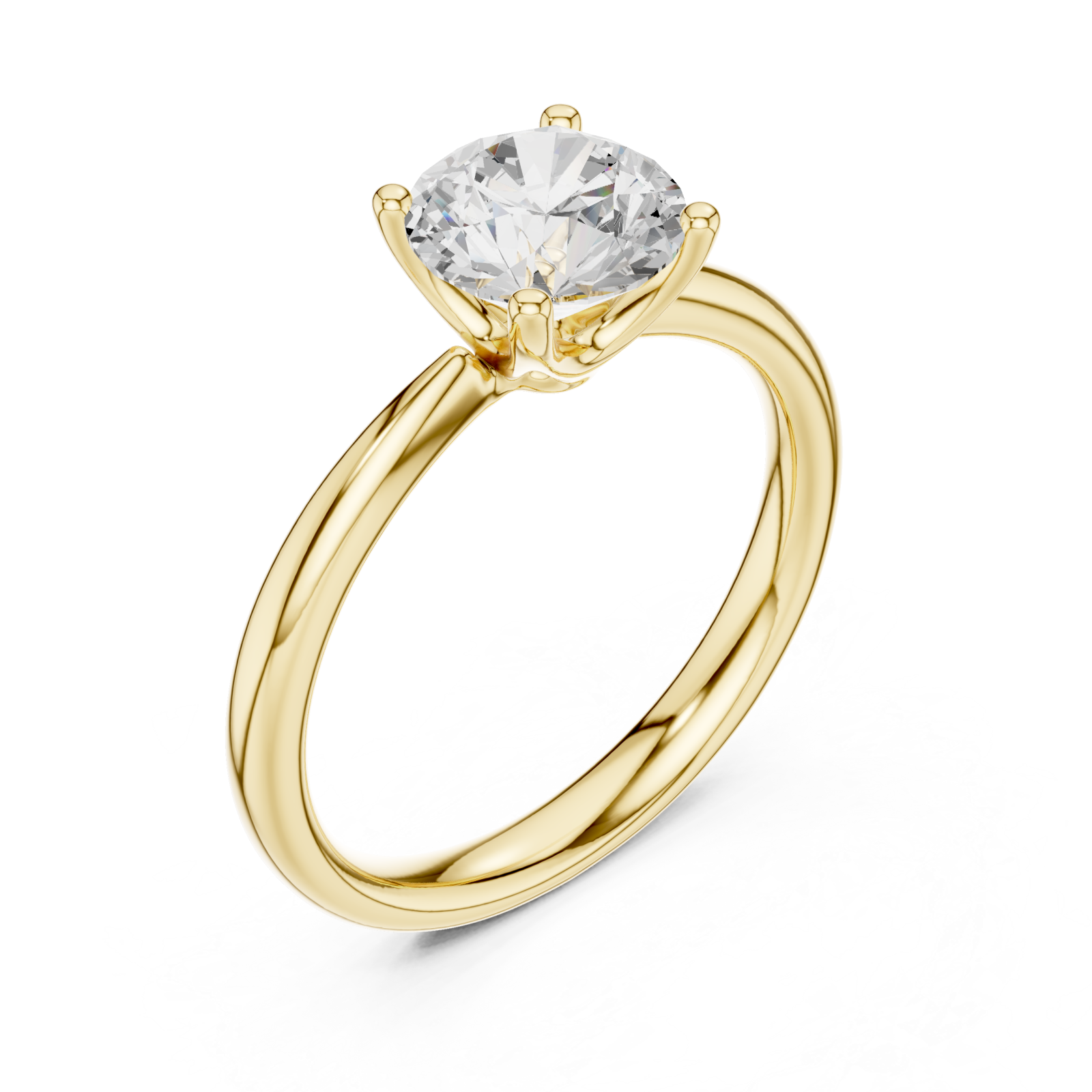 Gold Eternal Grace Harmony Solitaire Band Ring Right View