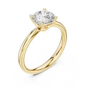 Gold Eternal Grace Harmony Solitaire Band Ring Right View