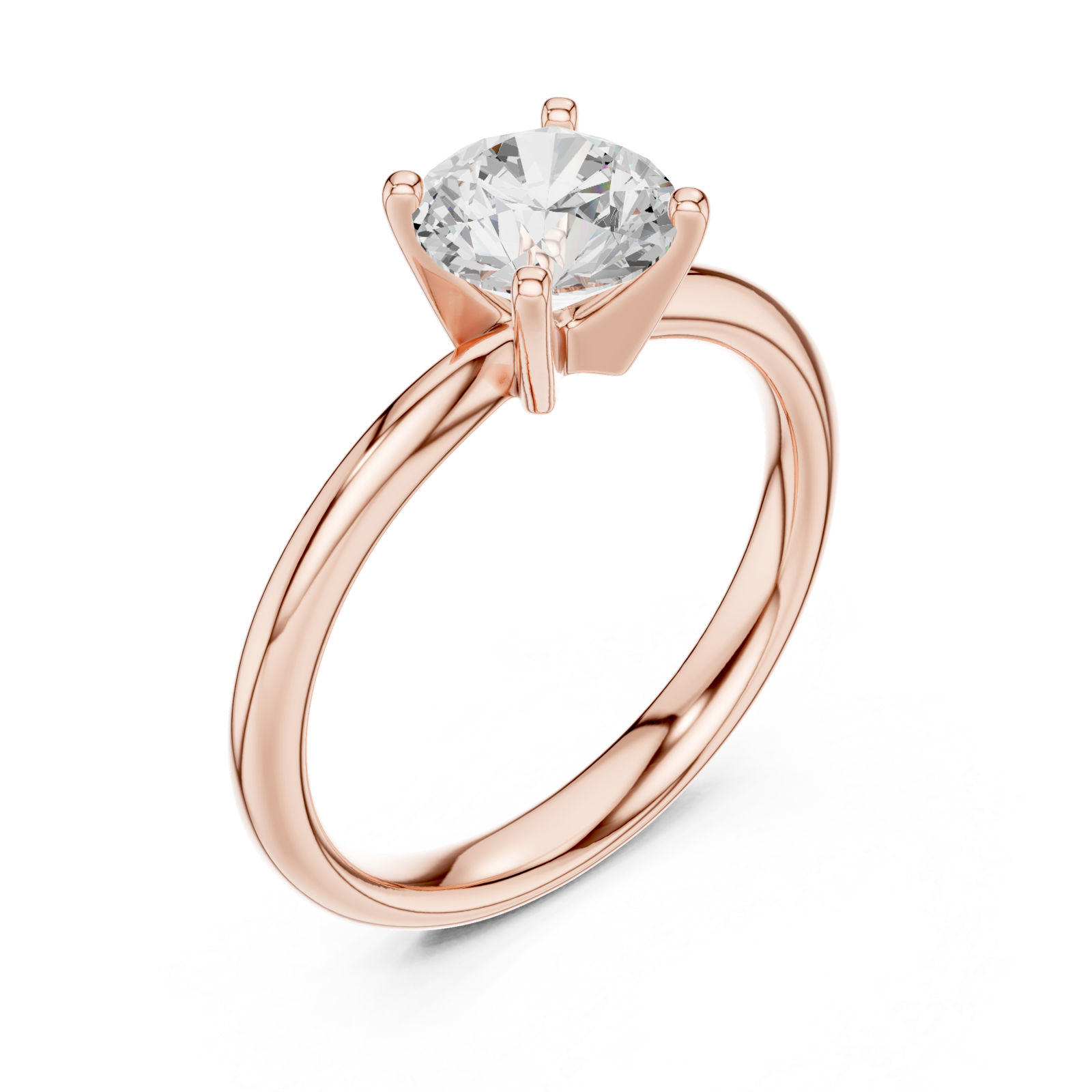  Rose Gold Celestial Aura Solitaire Ring Right View