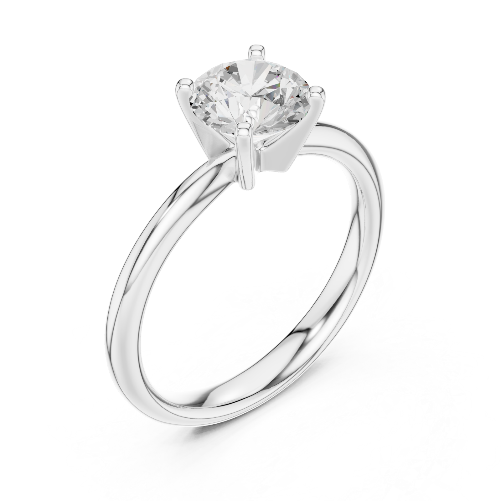  White Gold Celestial Aura Solitaire Ring Right View