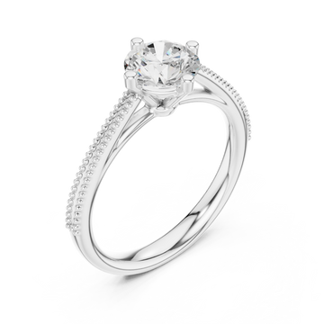  White Gold Celeste Harmony Solitaire Promise Ring Right View