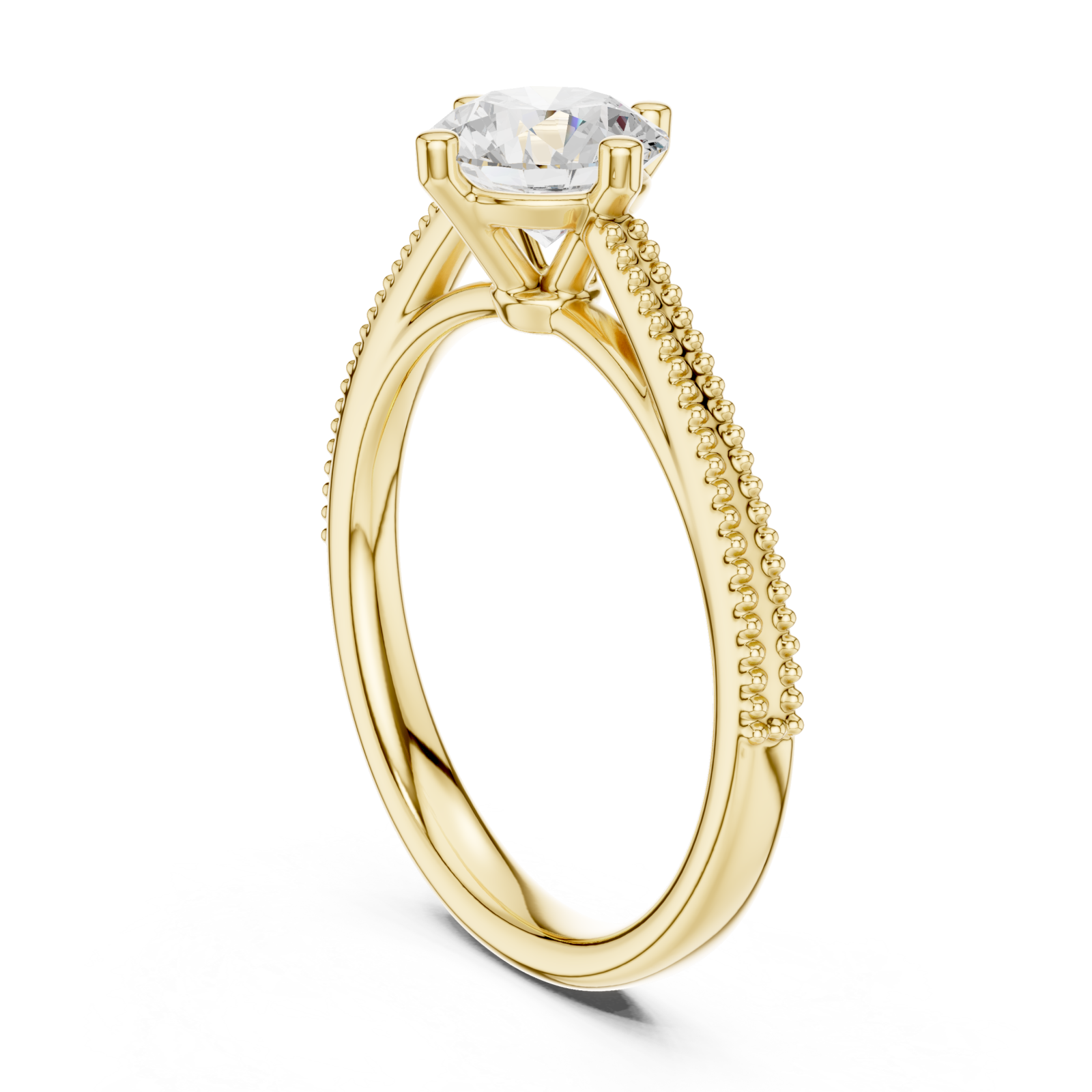  Gold Celeste Harmony Solitaire Promise Ring Left View