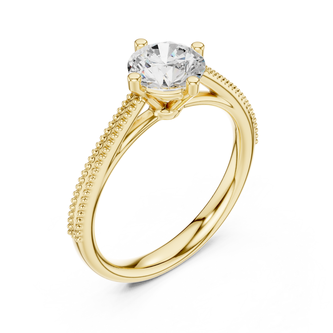 Gold Celeste Harmony Solitaire Promise Ring Right View