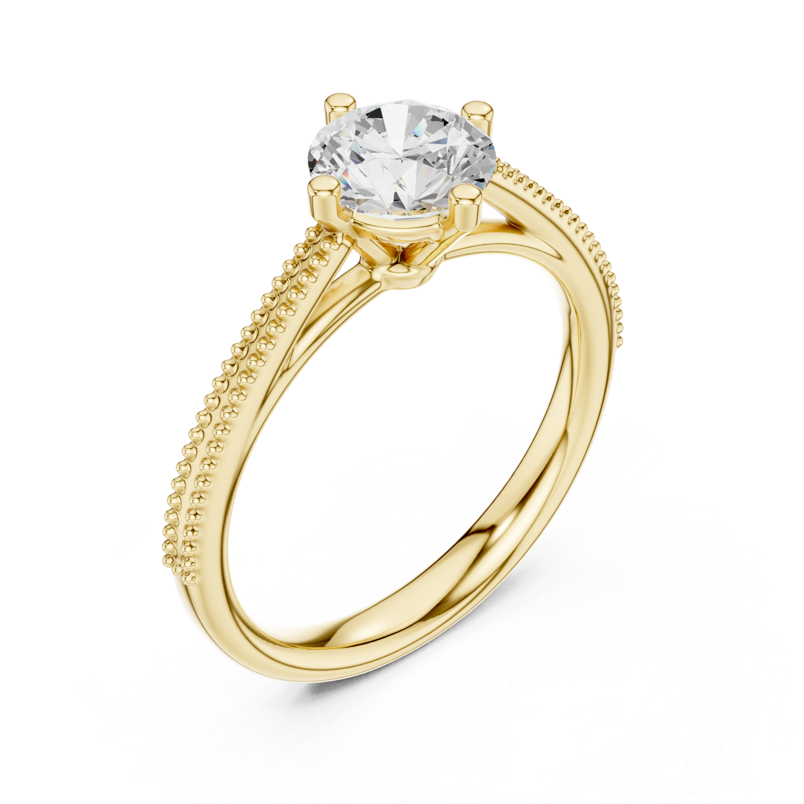 Gold Celeste Harmony Solitaire Promise Ring Right View
