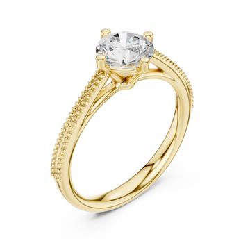 Gold Celeste Harmony Solitaire Promise Ring Right View