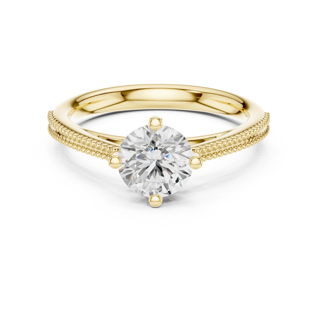 Gold Celeste Harmony Solitaire Promise Ring Right View