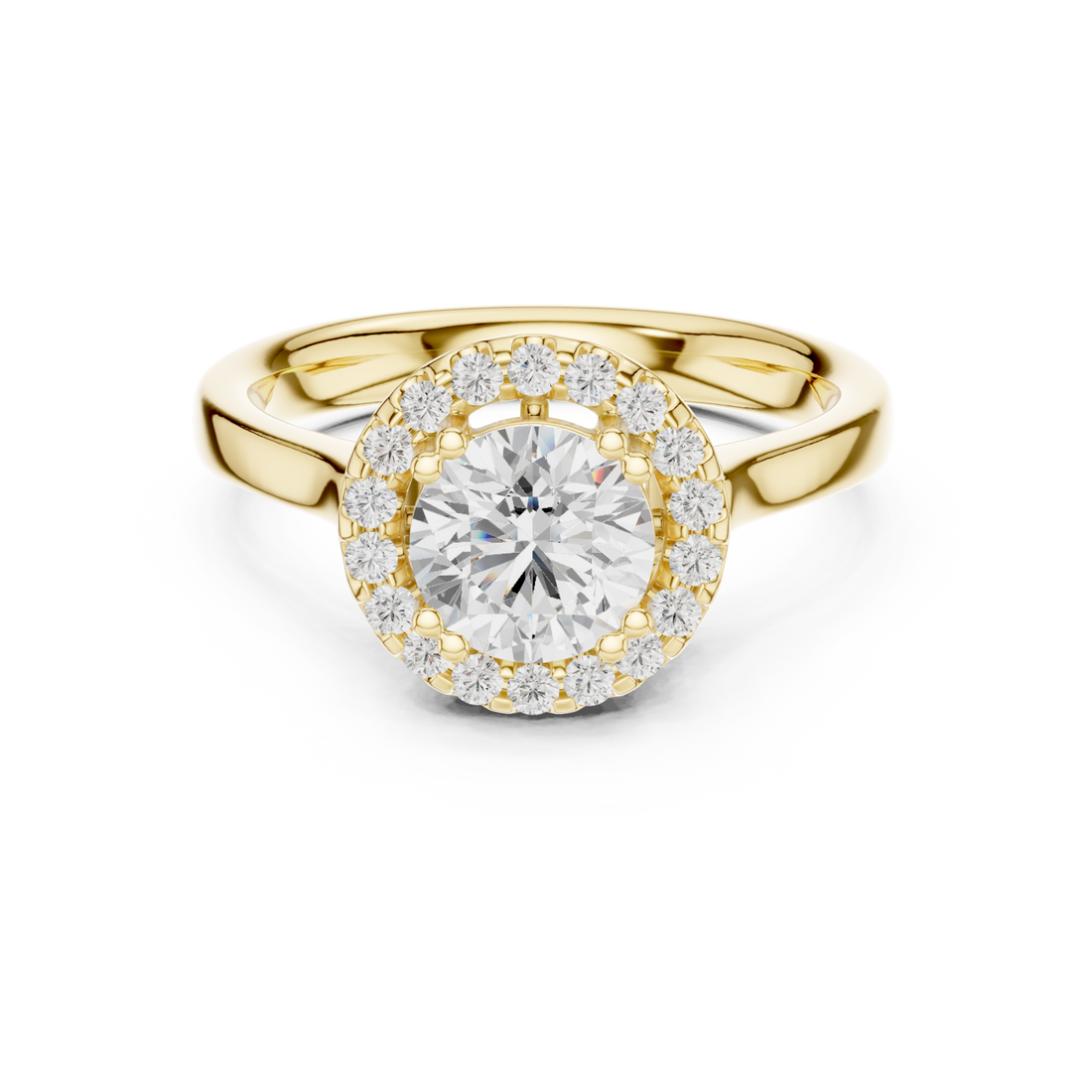 Gold Whispering Garden Harmony Solitaire Band Right View