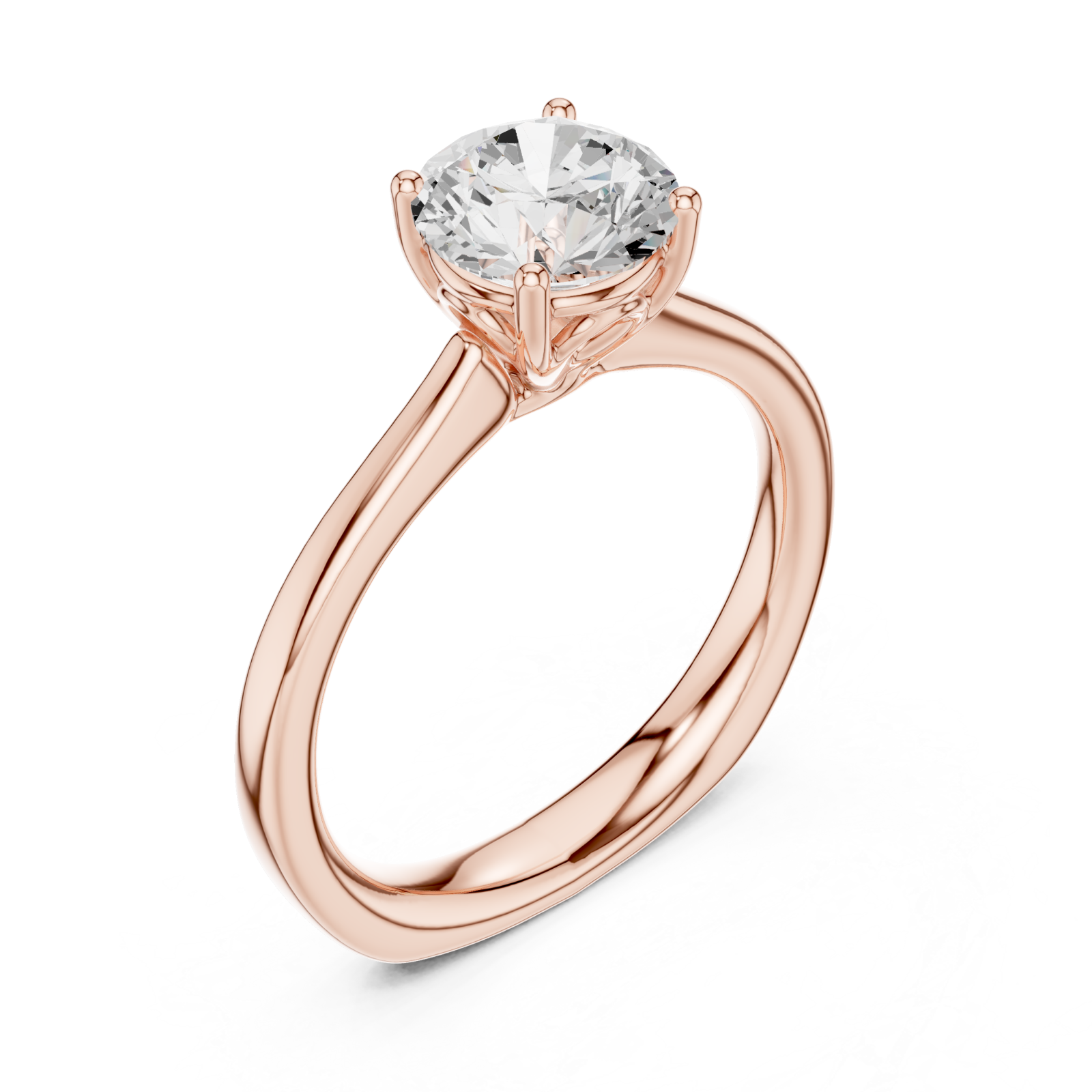  Rose Gold Lustrous Harmony Solitaire Ring Right View