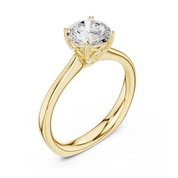Gold Lustrous Harmony Solitaire Ring Right View