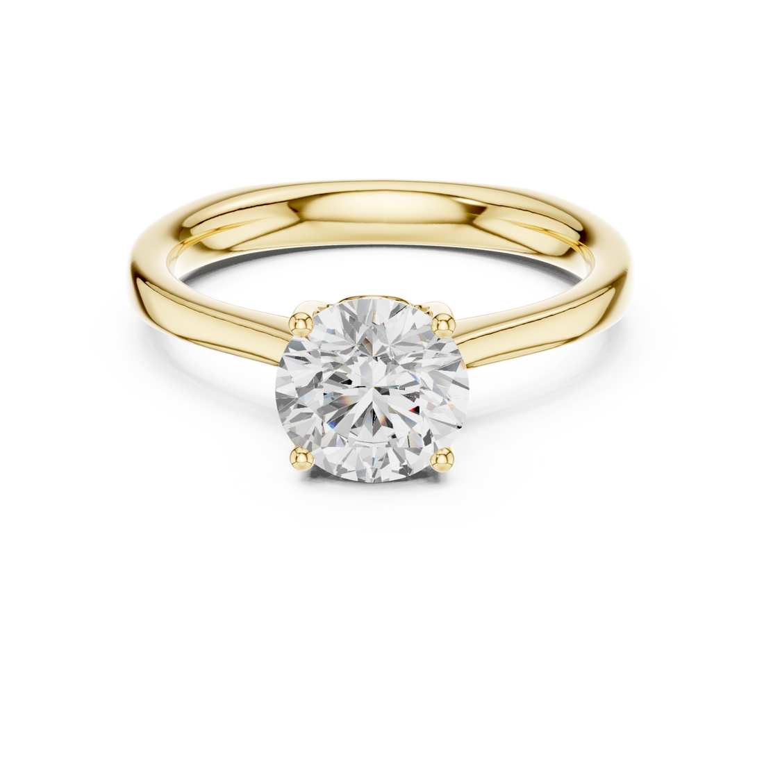 Gold Lustrous Harmony Solitaire Ring Right View