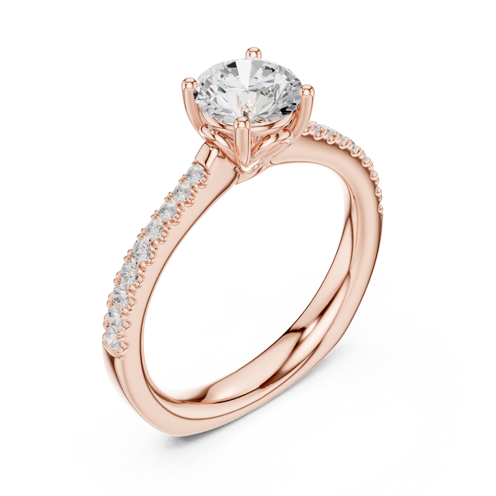  Rose Gold Celeste Classic Solitaire Engagement Ring Right View