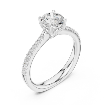  White Gold Celeste Classic Solitaire Engagement Ring Right View