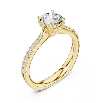 Gold Celeste Classic Solitaire Engagement Ring Right View