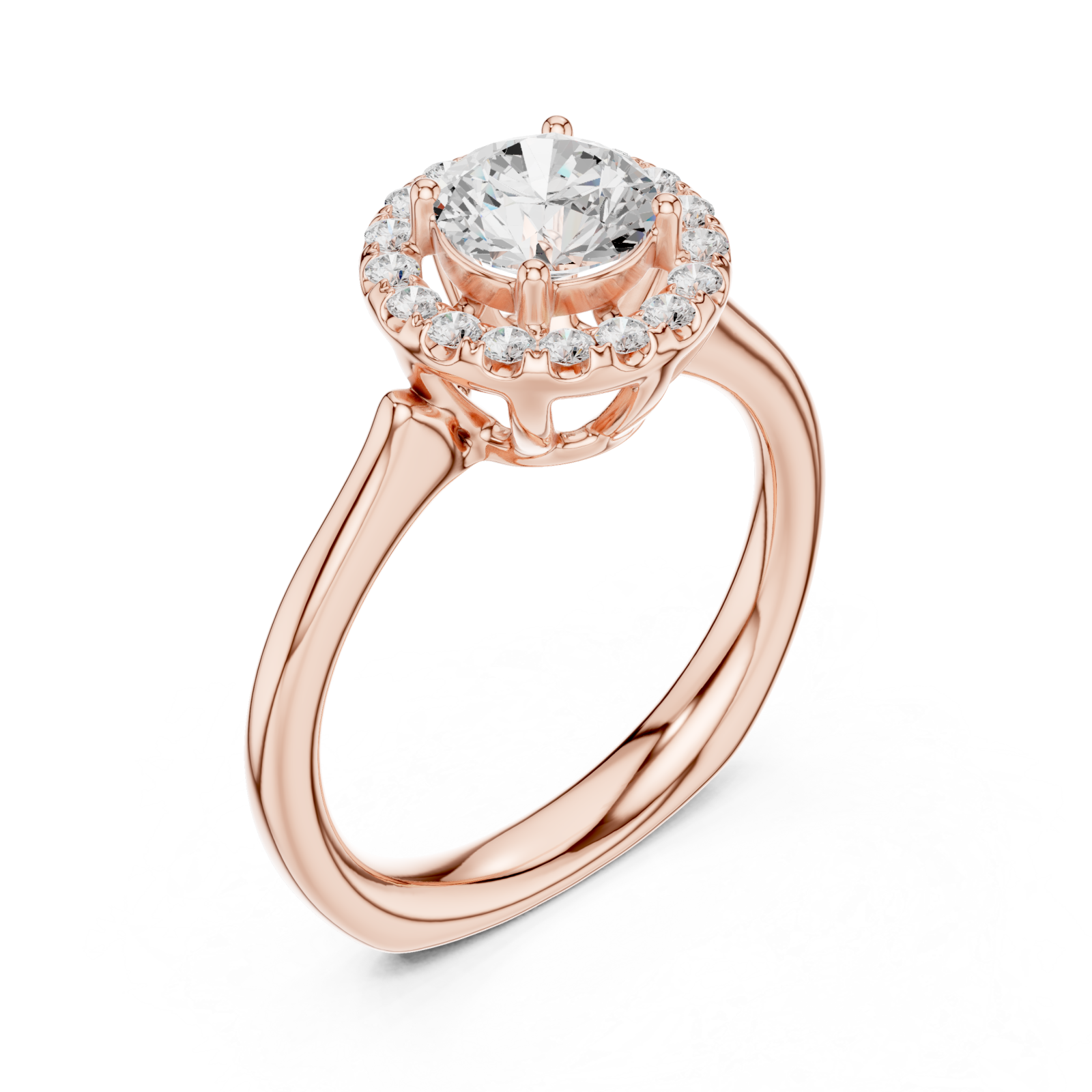  Rose Gold Twilight Garden Radiance Band Ring Right View