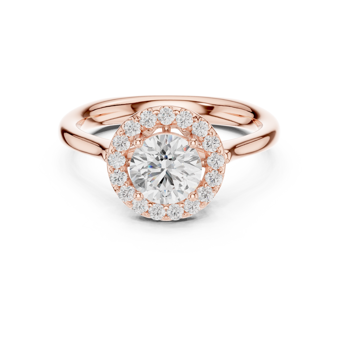  Rose Gold Twilight Garden Radiance Band Ring Right View