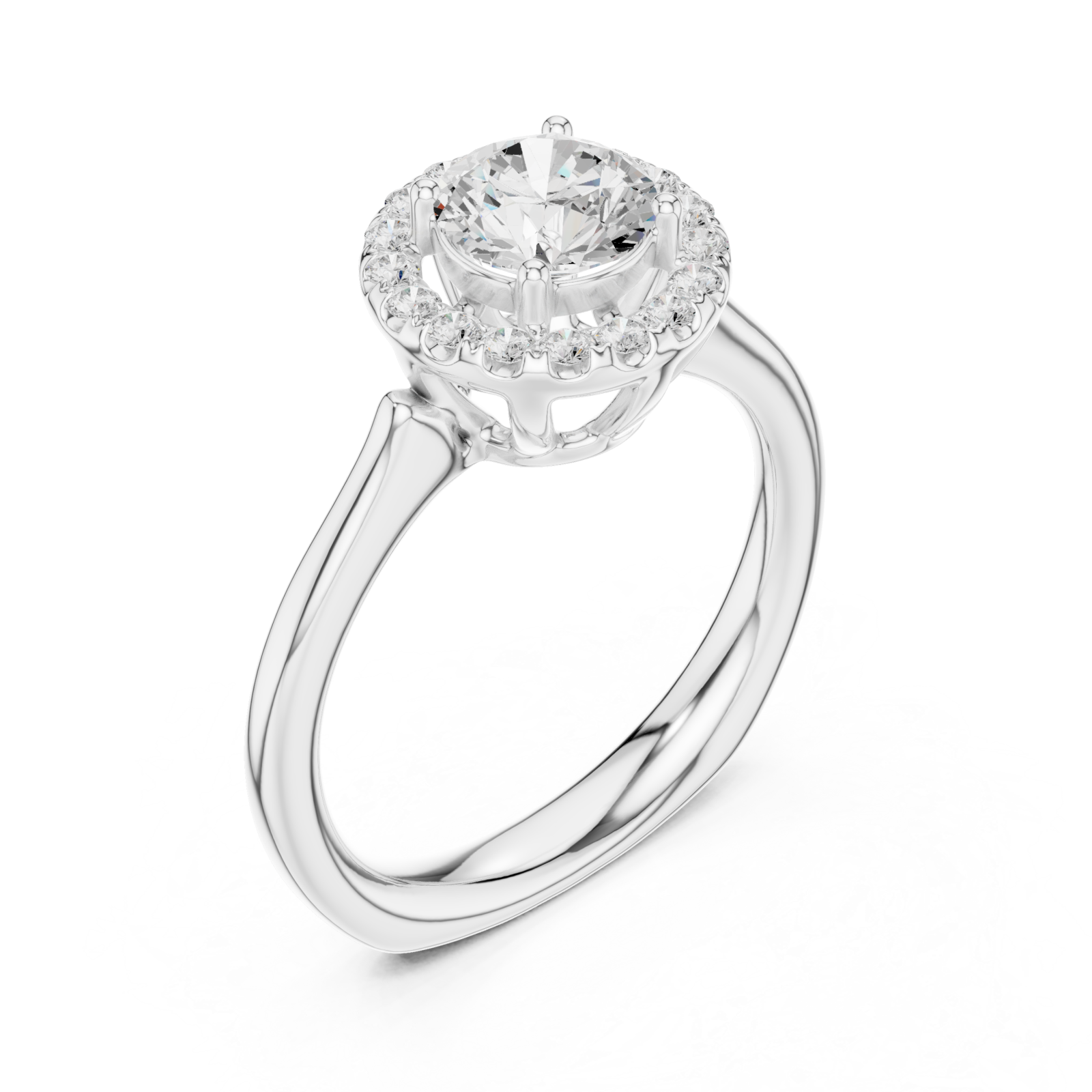  White Gold Twilight Garden Radiance Band Ring Right View
