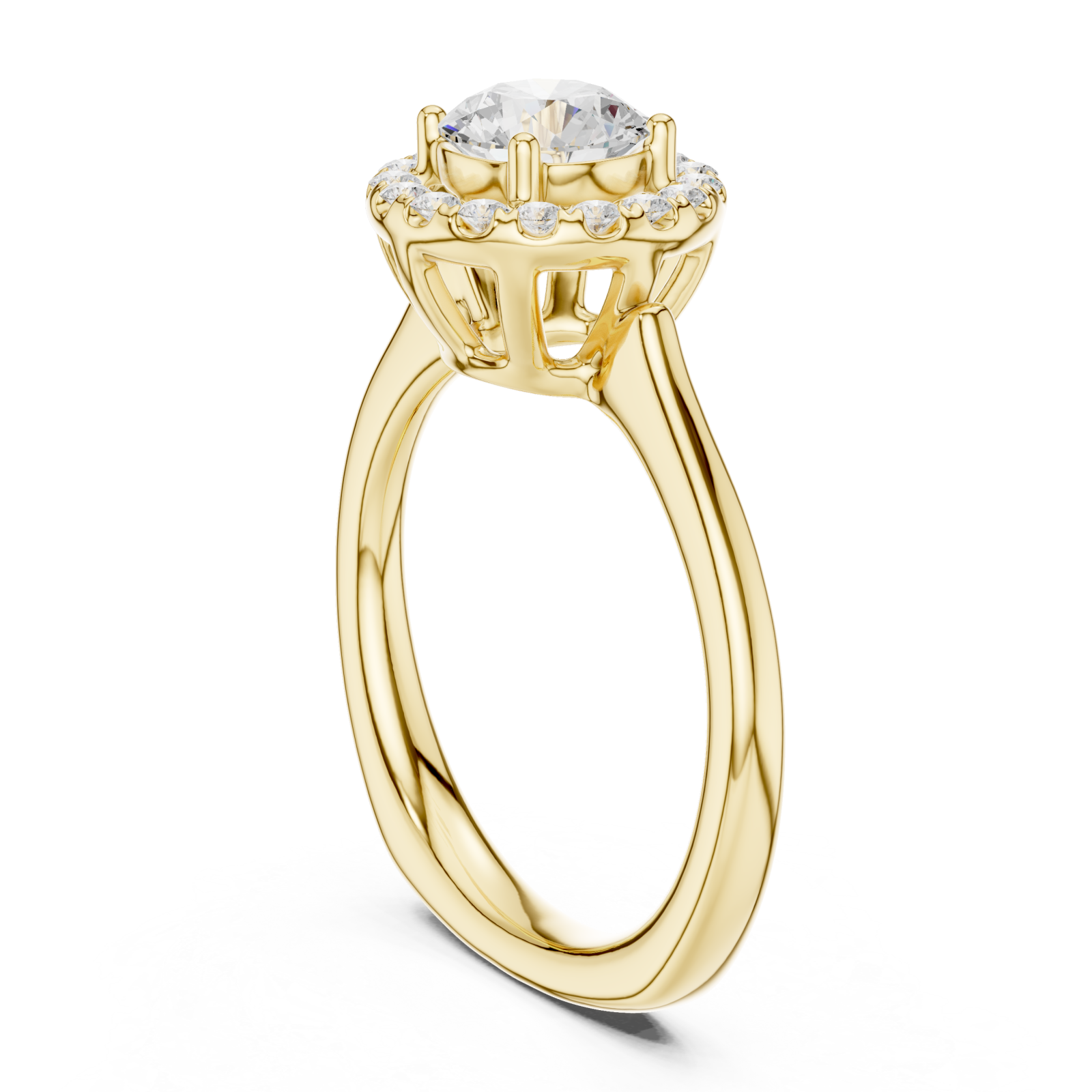 Gold Twilight Garden Radiance Band Ring Left View