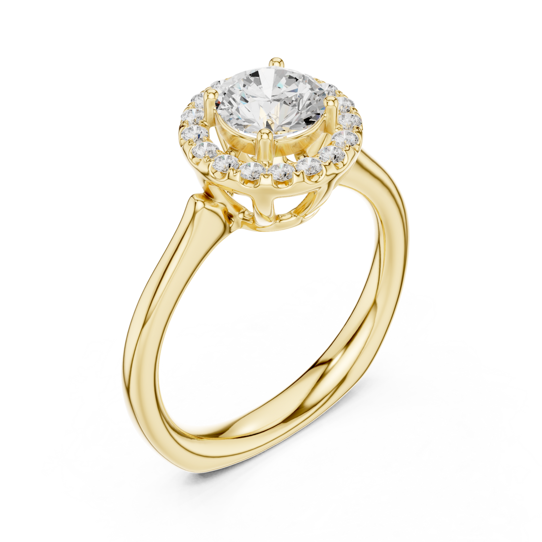 Gold Twilight Garden Radiance Band Ring Right View