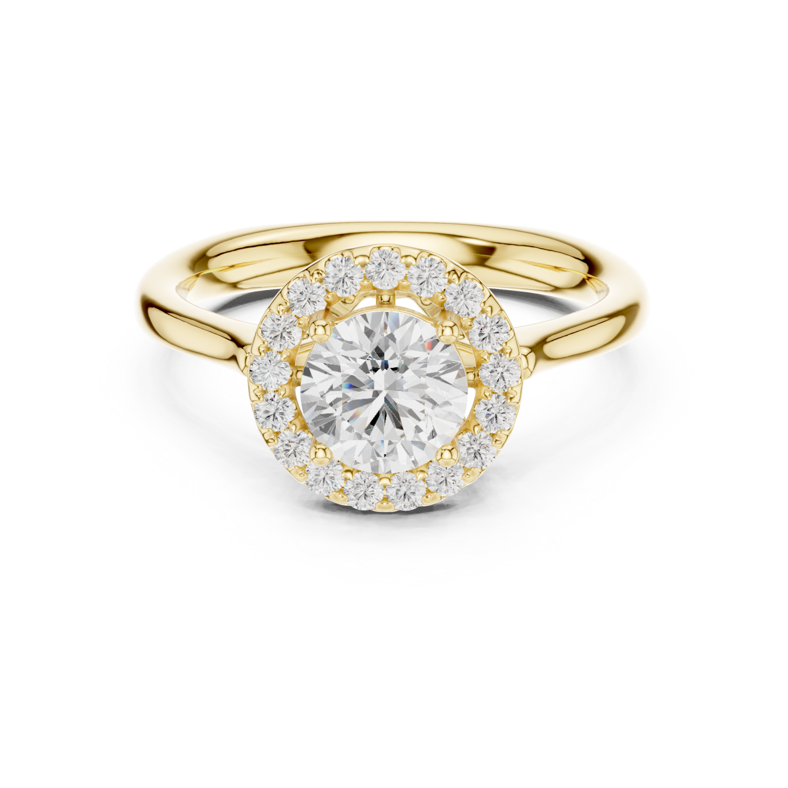  Gold Twilight Garden Radiance Band Ring Front View
