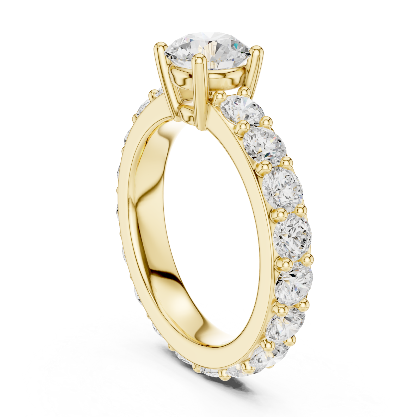  Gold Radiant Glory Solitaire Engagement Ring Left View