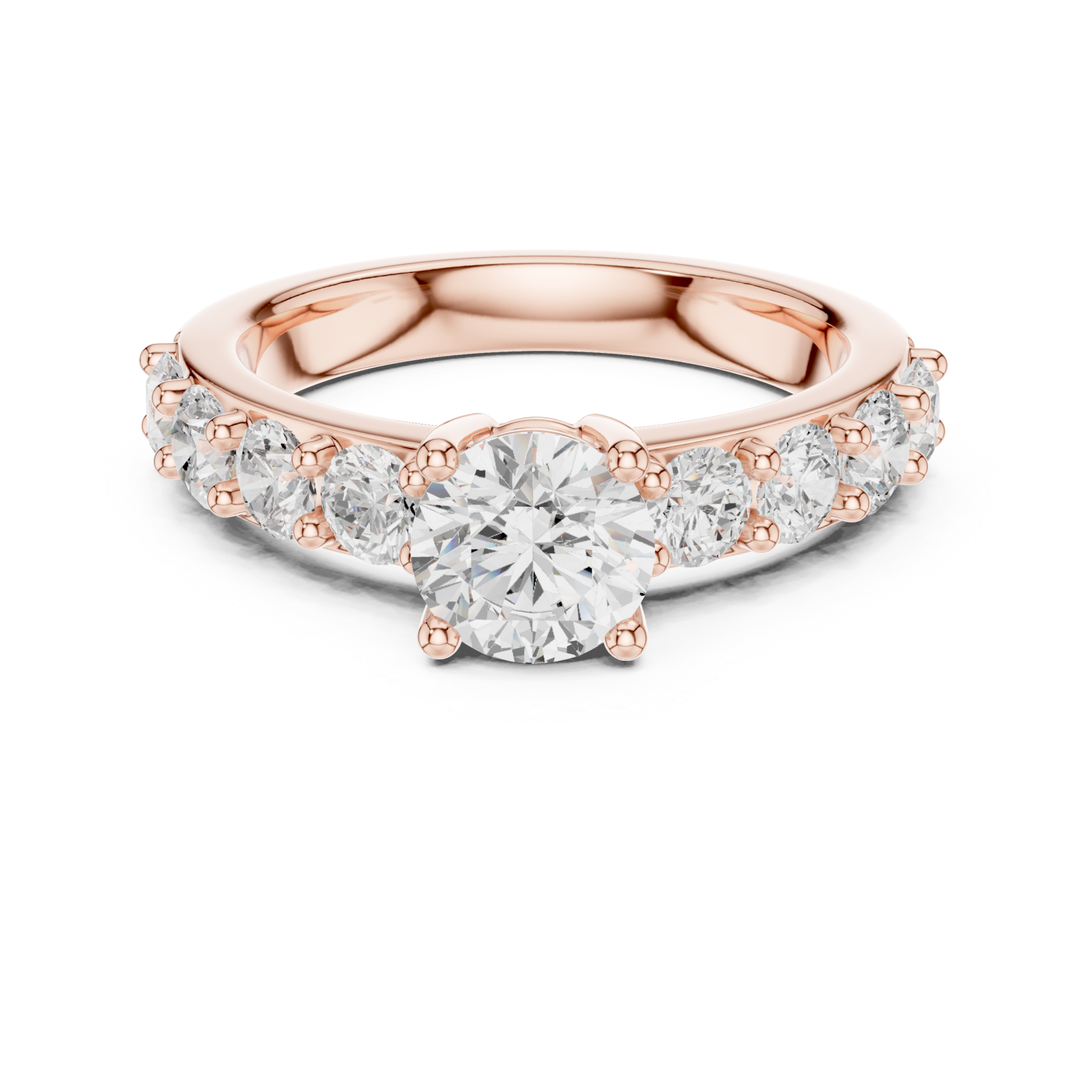  Rose Gold Luminous Promise Eternity Ring Front View