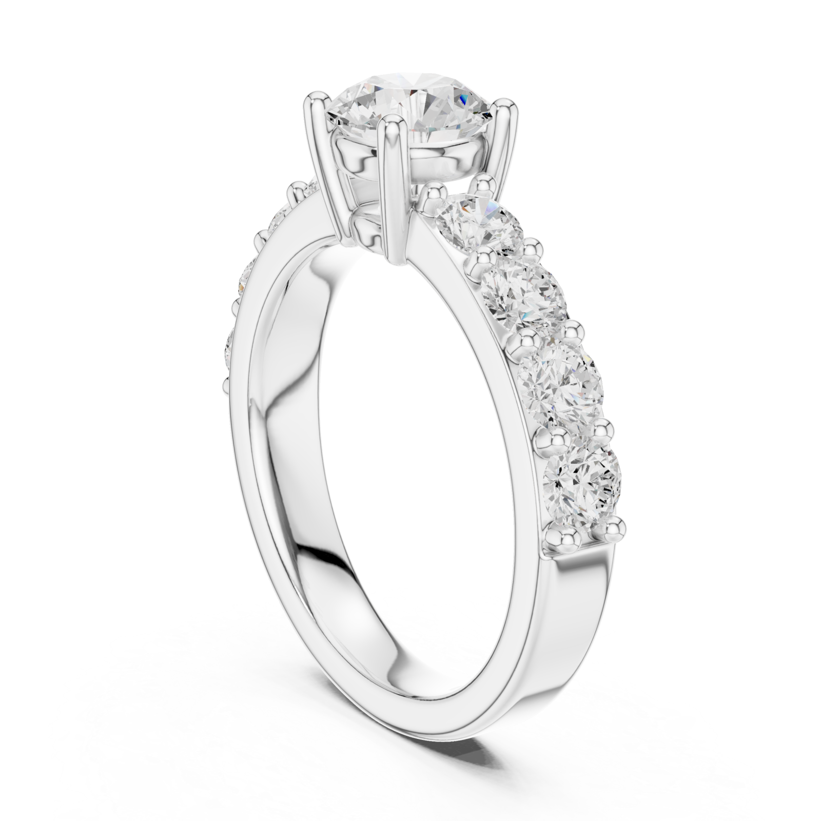  White Gold Luminous Promise Eternity Ring Left View