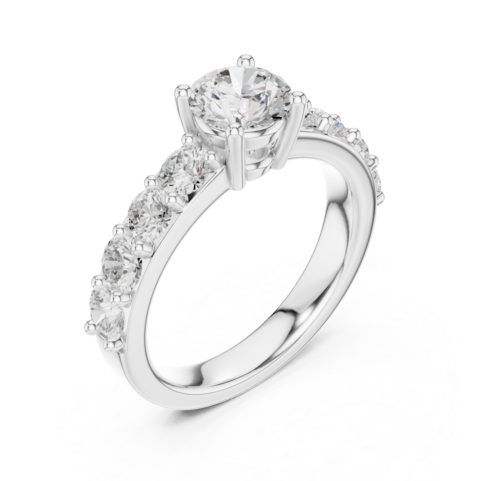  White Gold Luminous Promise Eternity Ring Right View