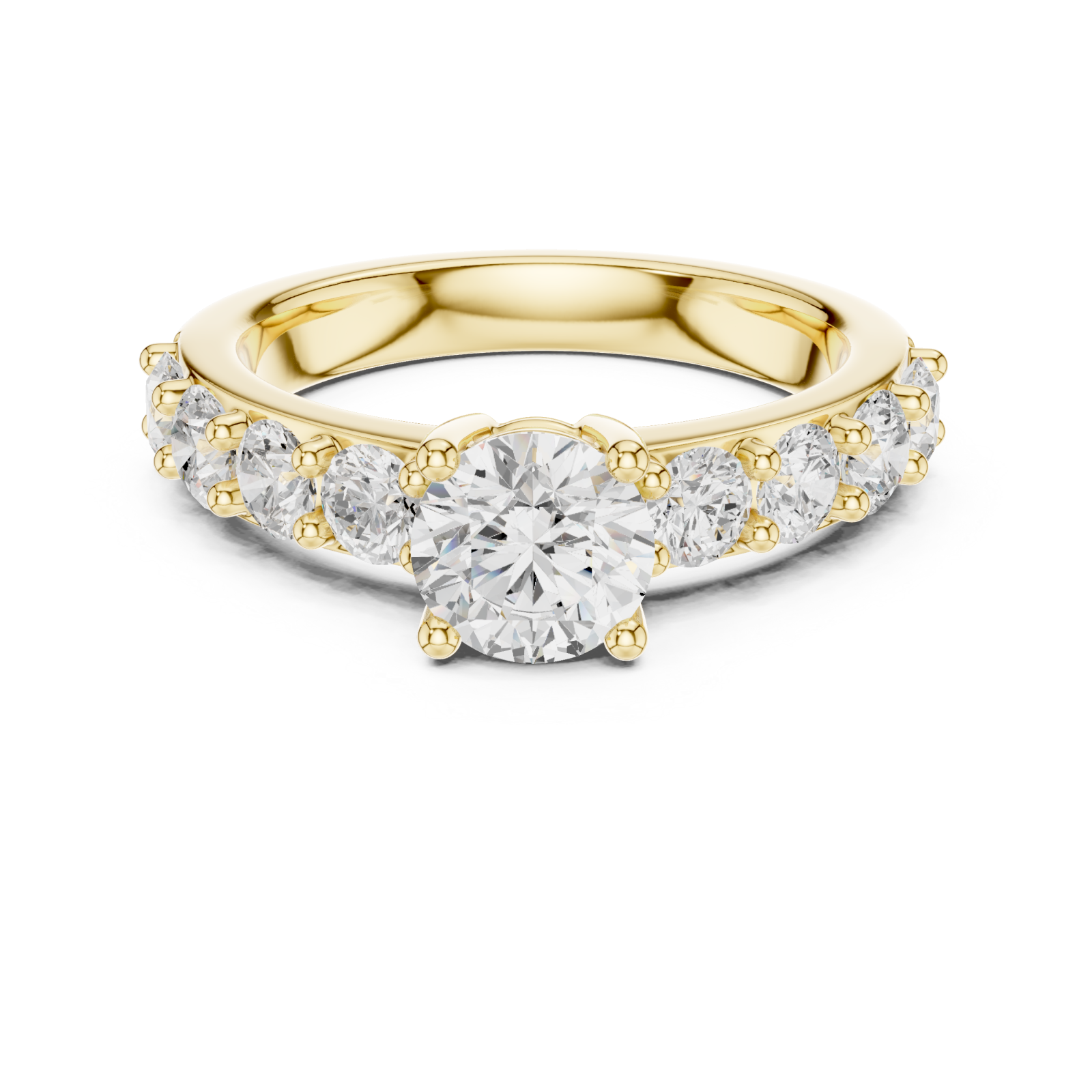  Gold Luminous Promise Eternity Ring Front View