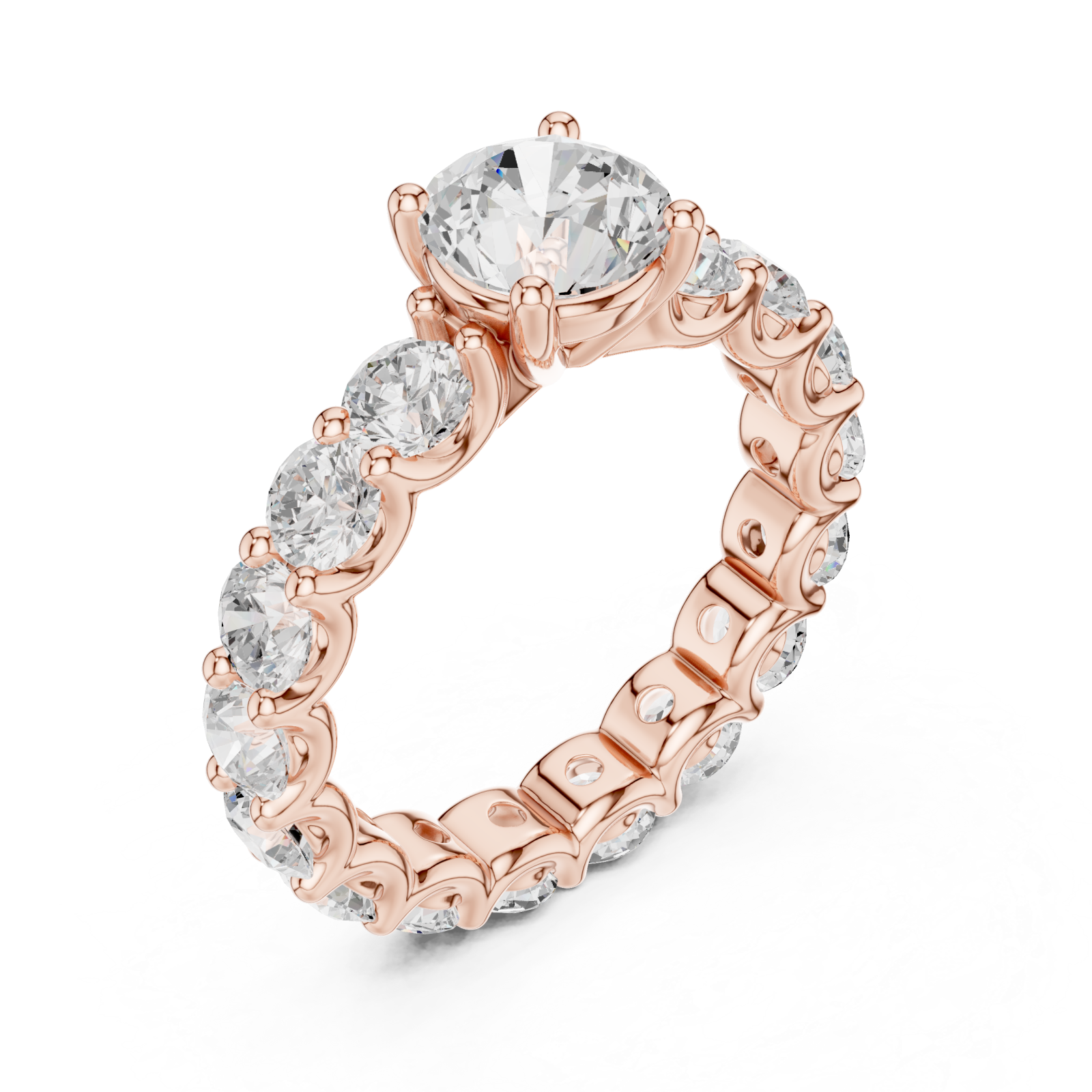  Rose Gold Celestial Embrace Band Ring Right View