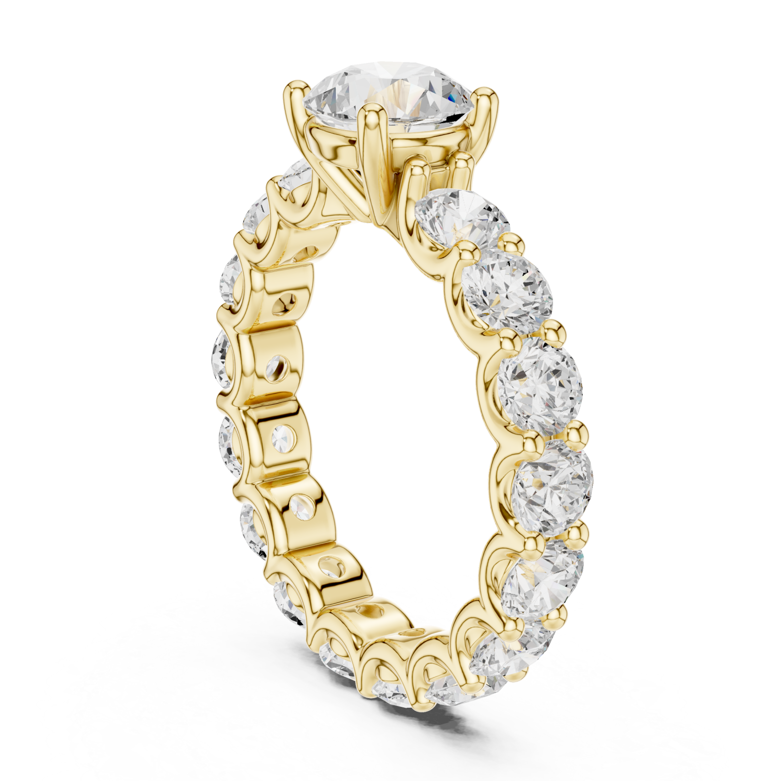  Gold Celestial Embrace Band Ring Left View