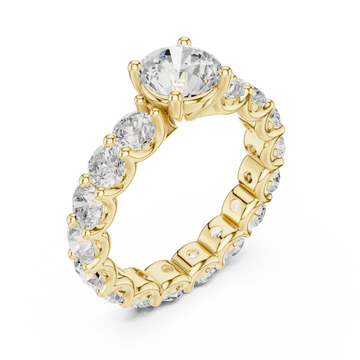 Gold Celestial Embrace Band Ring Right View