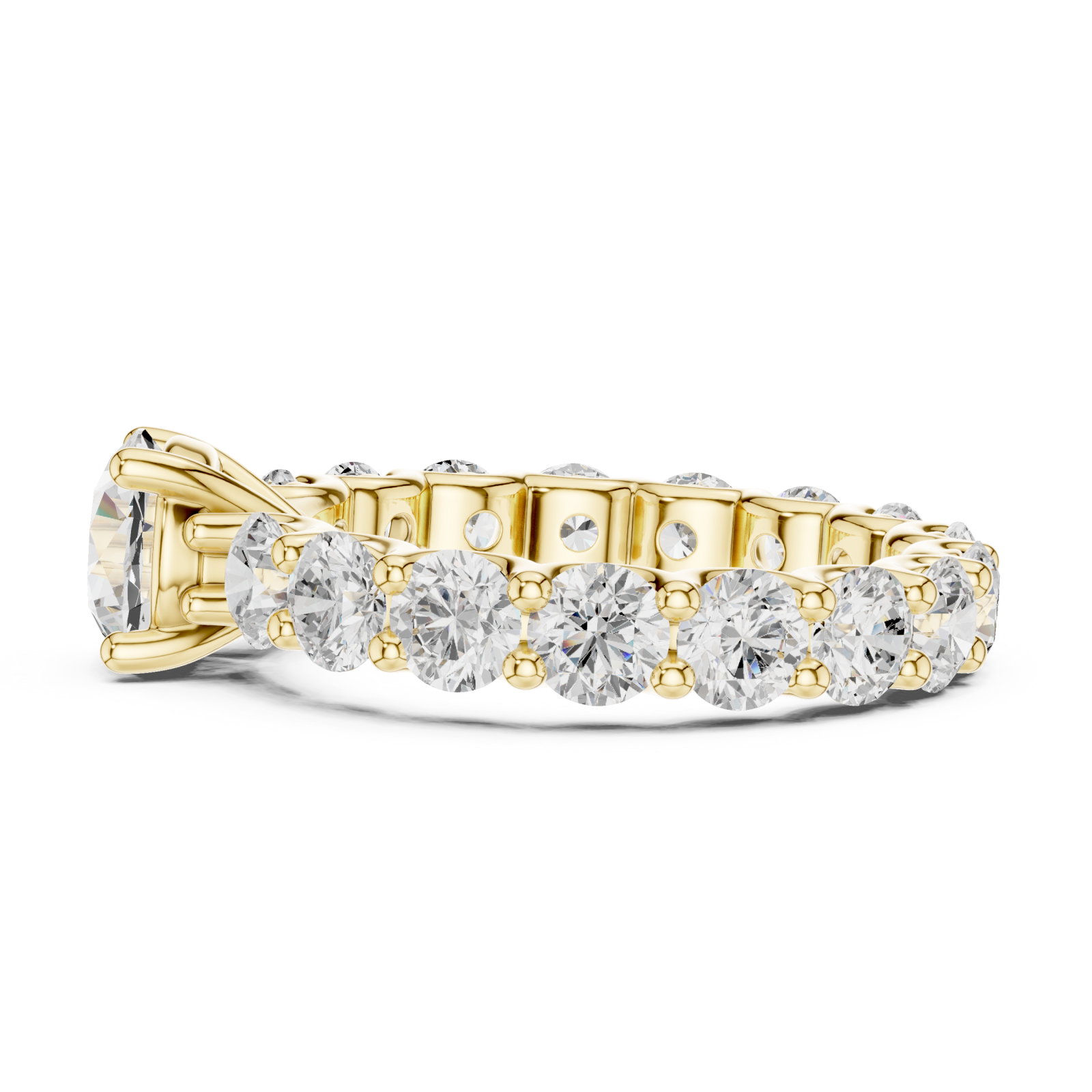  Gold Celestial Embrace Band Ring Side View